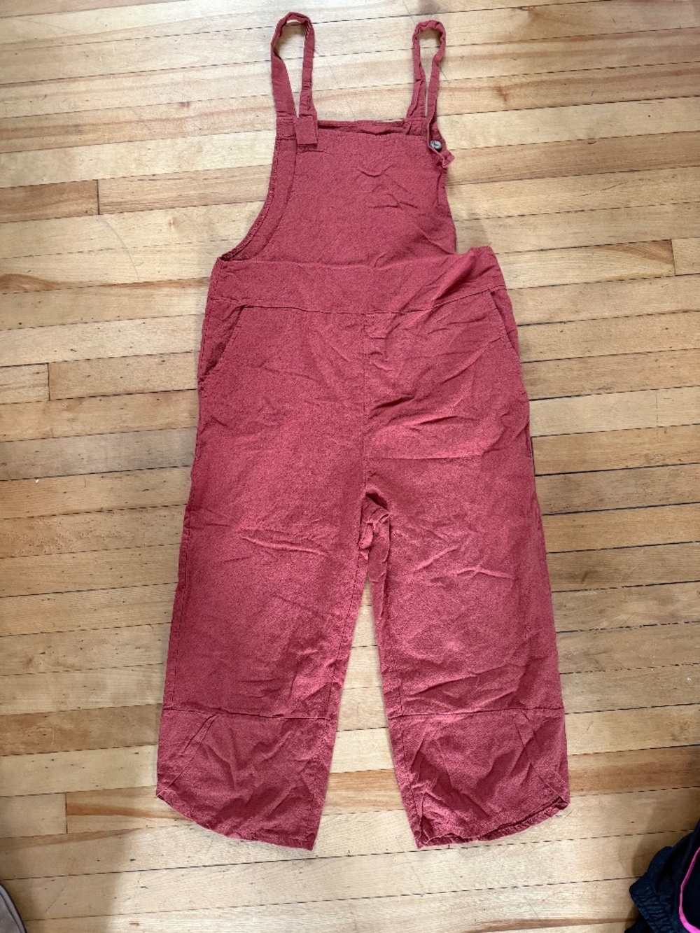 Burnt orange overalls